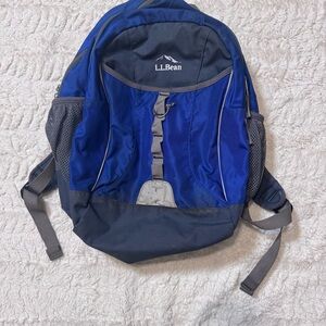 L.L.Bean Explorer Backpack Blue & Gray Nylon Classic Outdoor Pack